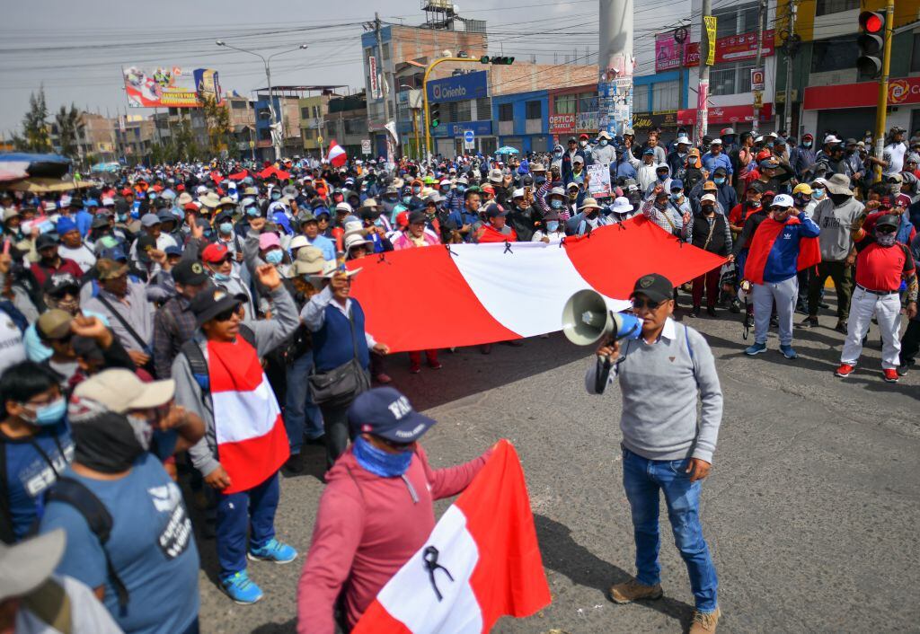 Protestas en Perú. (Photo by Diego Ramos / AFP) (Photo by DIEGO RAMOS/AFP via Getty Images)