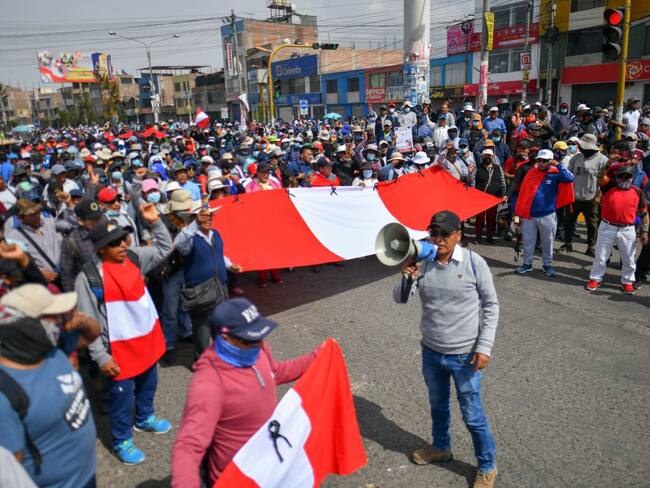 Protestas en Perú. (Photo by Diego Ramos / AFP) (Photo by DIEGO RAMOS/AFP via Getty Images)