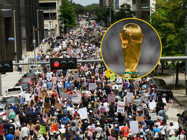 Protestas en Houston, Texas en Estados Unidos. FOTO: MARK FELIX/AFP via Getty Images