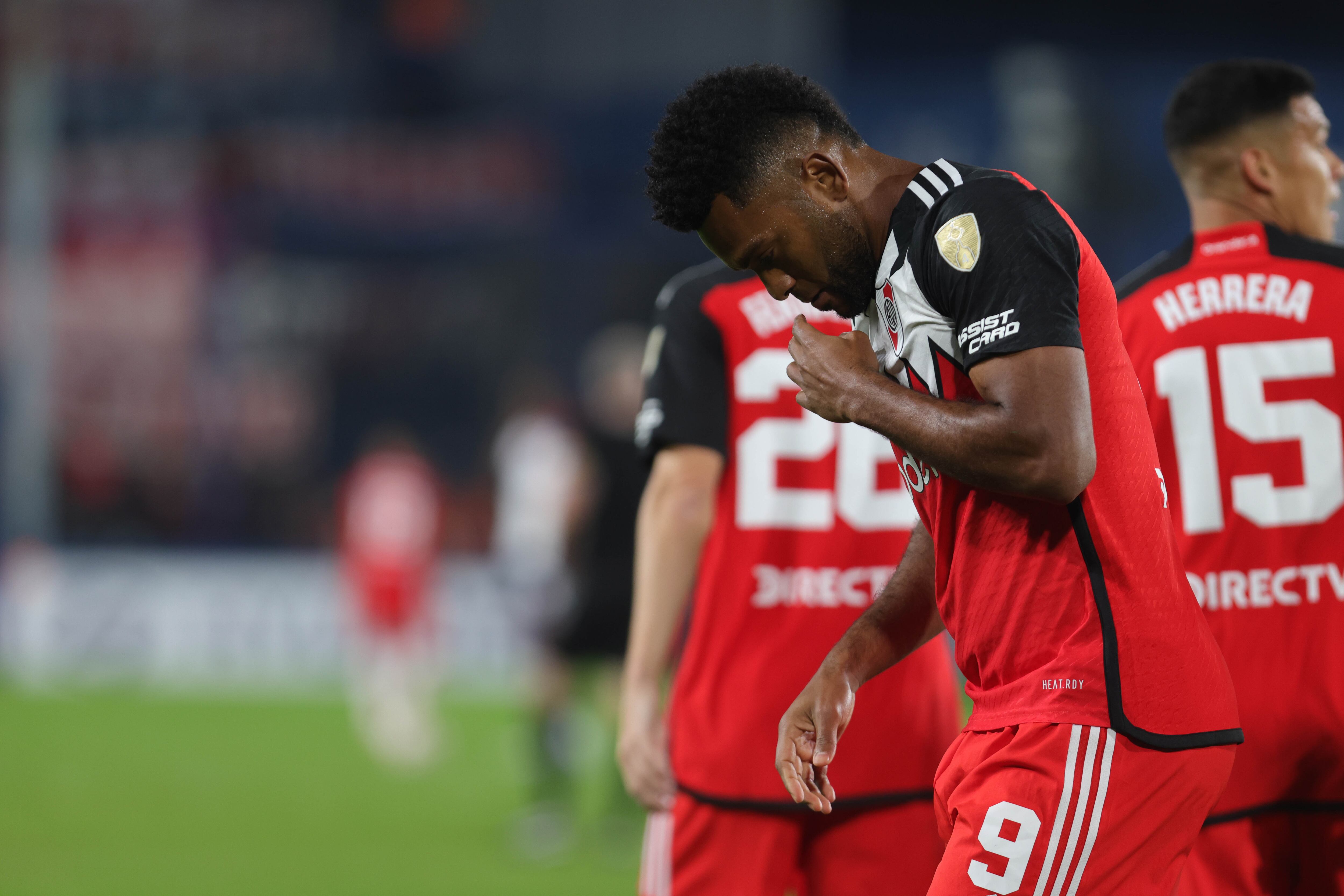 Miguel Ángel Borja de River Plate. Foto: EFE/ Gastón Britos
