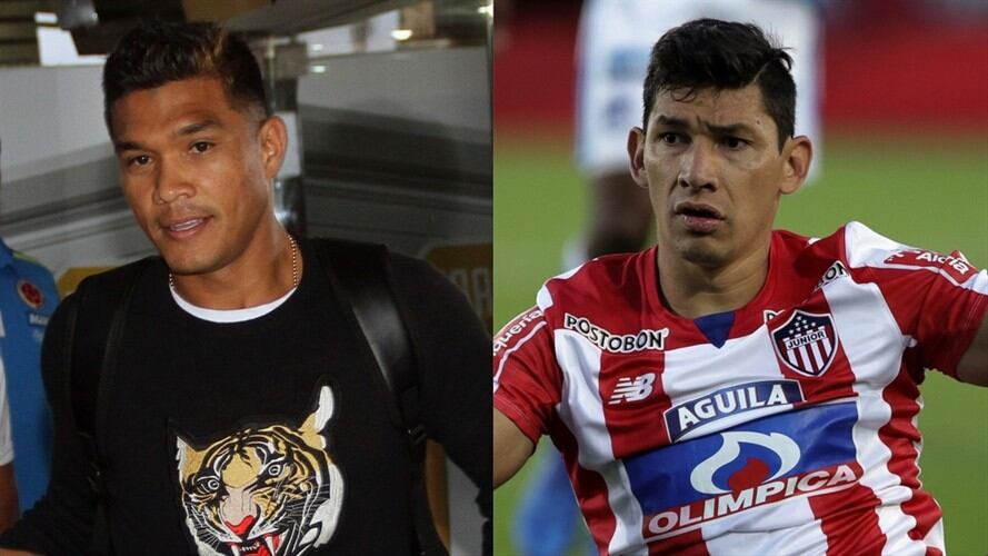 Futbolistas Teófilo Gutiérrez y Roberto Ovelar . Foto: Juan Manuel Cantillo-Colprensa / Colprensa - Diego Pineda