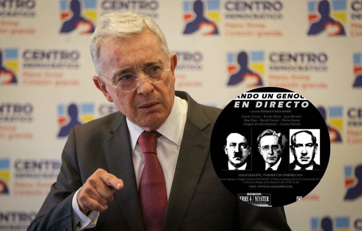 Álvaro Uribe. Foto: Colprensa // Pieza Gráfica: Foto Idartes