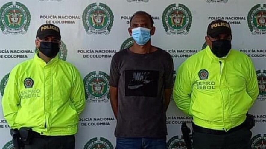 La captura de este sujeto se hizo efectiva en el barrio Pastrana, del municipio de Magangué. Foto: Cortesía Policía de Bolívar