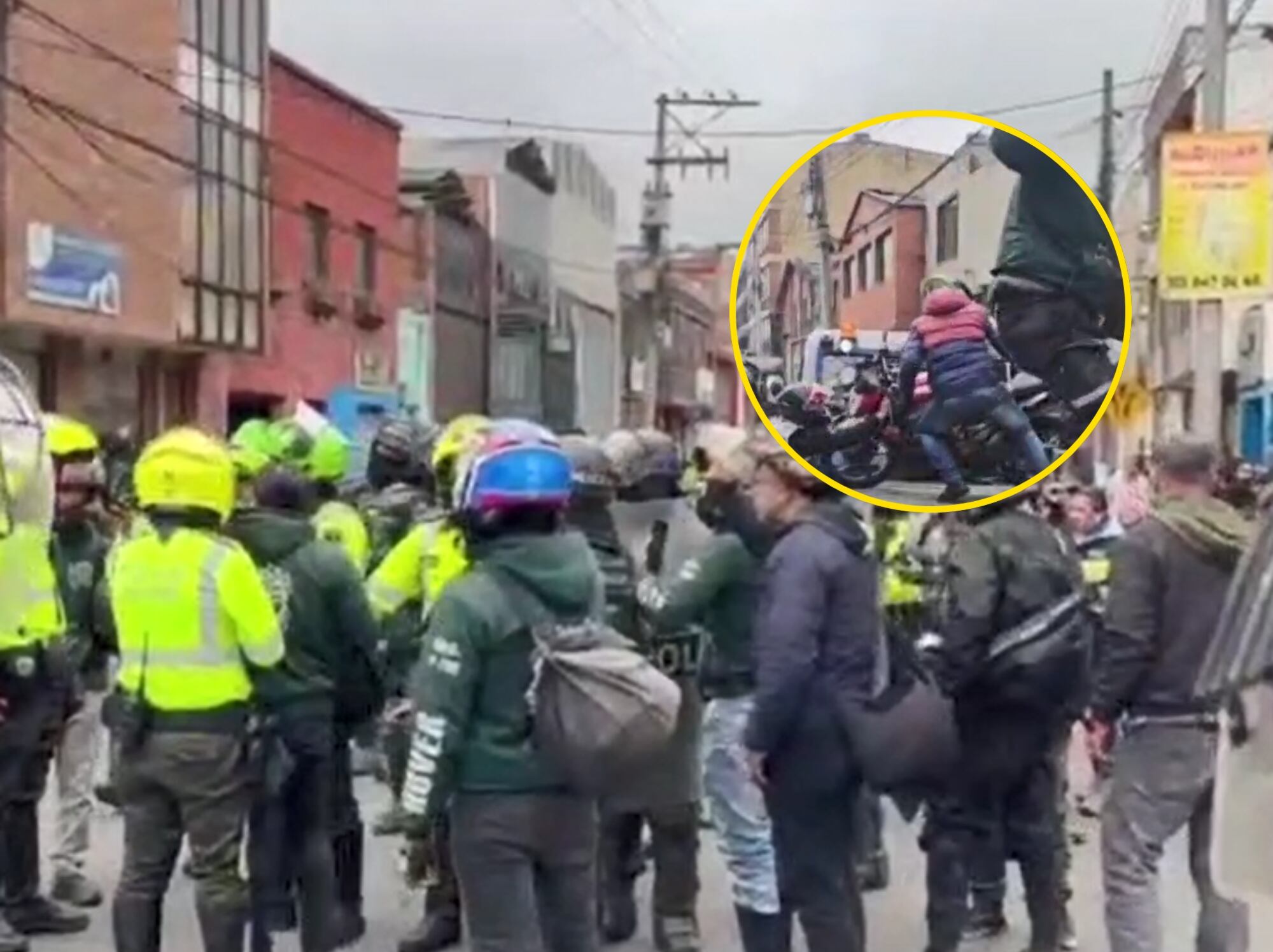Operativo contra la ilegalidad en el barrio Ricaurte en Bogotá. Foto: captura de pantalla video Policía Metropolitana de Bogotá 