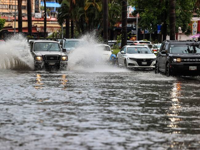 Lluvias en México por el huracán Hilary.
