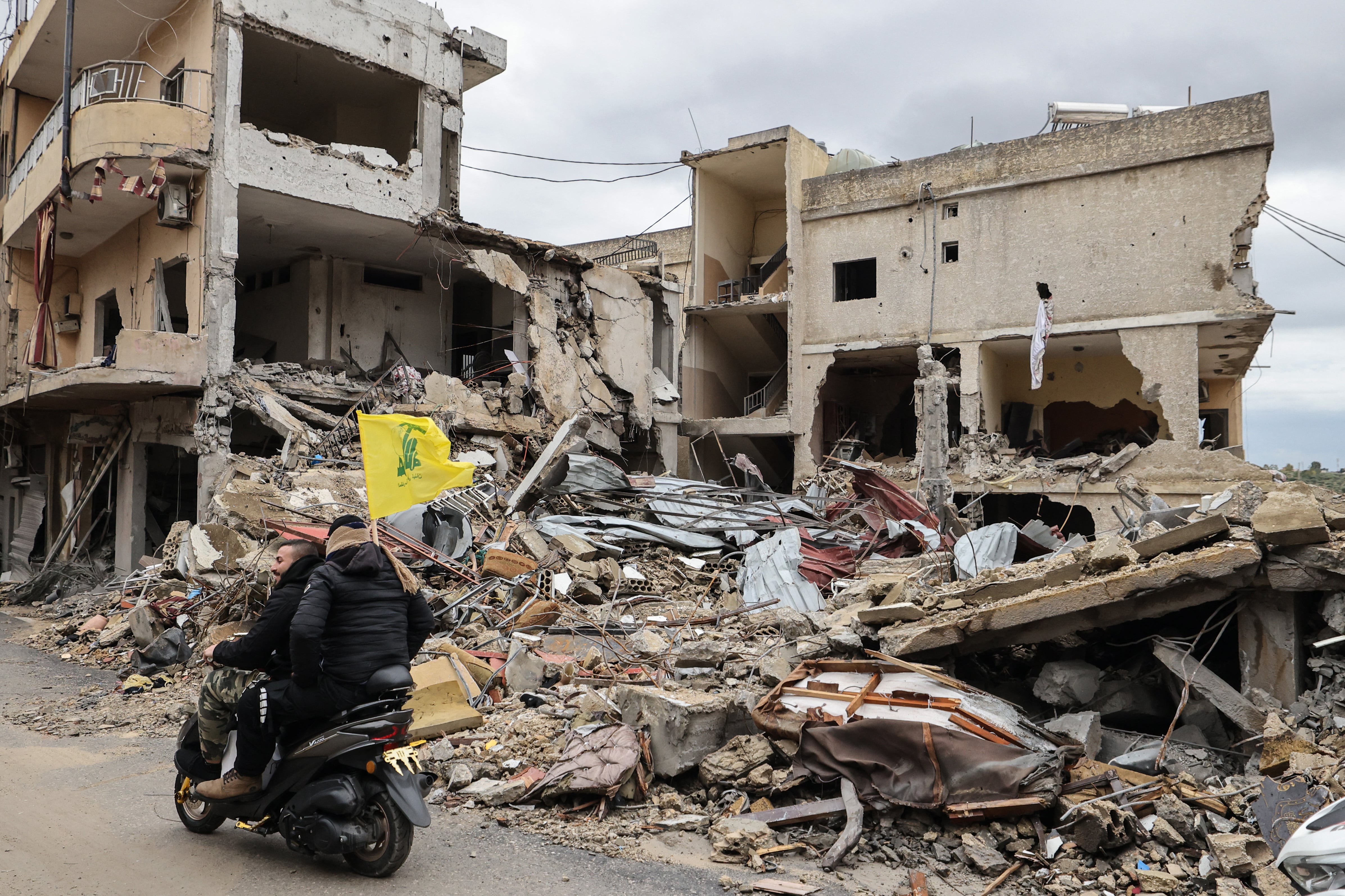 Libano, Bandera de Hebolá. FOTO: by ANWAR AMRO/AFP via Getty Images