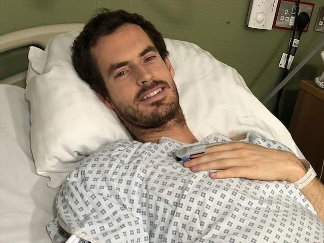 El tenista británico publicó una imagen de su radiografía de cadera sin darse cuenta que dejaba ver su pene.. Foto: Instagram