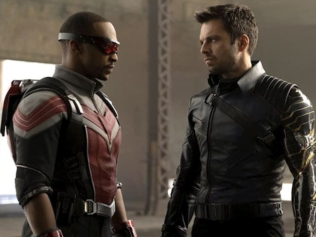 Anthony Mackie y Sebastian Stan regresan al Universo Cinematográfico de Marvel como Falcon y el Soldado del Invierno de Disney+. Foto: Agencia EFE / CHUCK ZLOTNICK