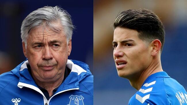 Ancelotti reveló por qué banqueó a James Rodríguez ante el Leeds. Foto: Getty Images: Bradley Collyer - Pool / Paul Greenwood