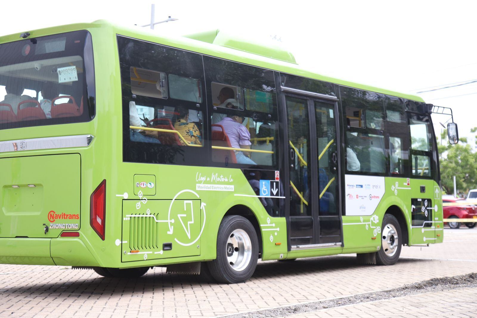 Montería lanza prueba piloto de su primer bus eléctrico, único en la región Caribe. Foto: Cortesía. 
