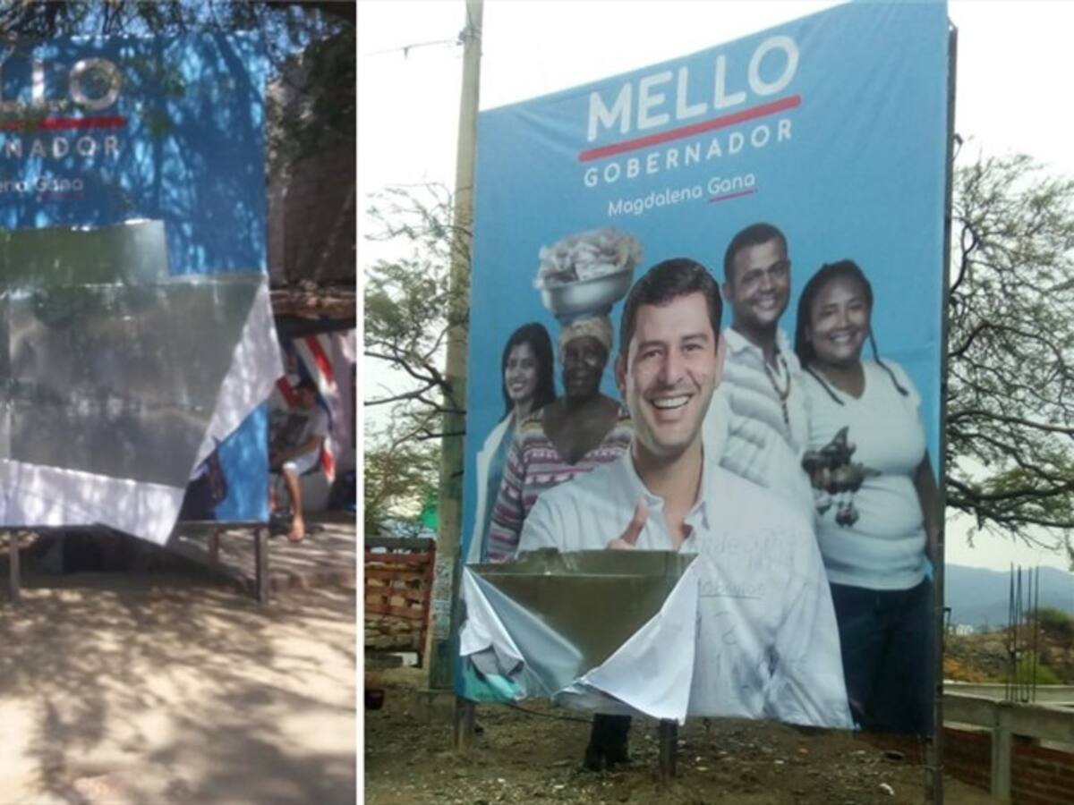 Denuncian acciones vandálicas contra campaña del 'Mello' Cotes en Magdalena