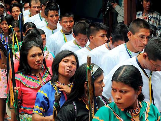 Nueva comunidad indígena desplazada en Risaralda / Foto: AFP
