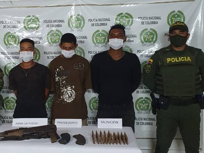 Capturan a tres presuntos integrantes del Clan del Golfo en el sur de Córdoba. Foto: Prensa Ejército Nacional