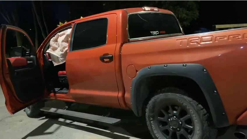 Camioneta recuperada. Foto: captura video - Policía Metropolitana de Bogotá