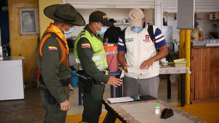 Cierre de establecimientos de comidas. Foto: Alcaldía de Pereira