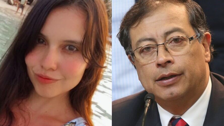 Abogada Natalia Bedoya y senador Gustavo Petro . Foto: Instagram: @n22nata / Colprensa - Álvaro Tavera