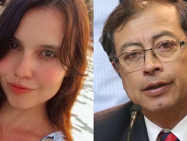 Abogada Natalia Bedoya y senador Gustavo Petro . Foto: Instagram: @n22nata / Colprensa - Álvaro Tavera