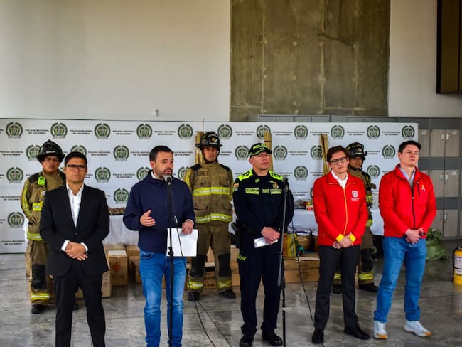 Incautación de Pólvora. Foto: Alcaldía de Bogotá.