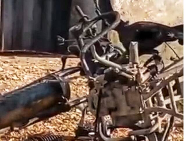 La carga se detonó a pocos metros de la subestación de Policía. Crédito: Cortesía.