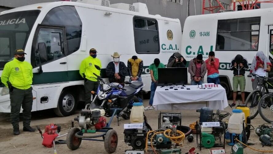 La investigación de Fiscalía y la Policía de Boyacá duró un año.. Foto: Policía de Boyacá