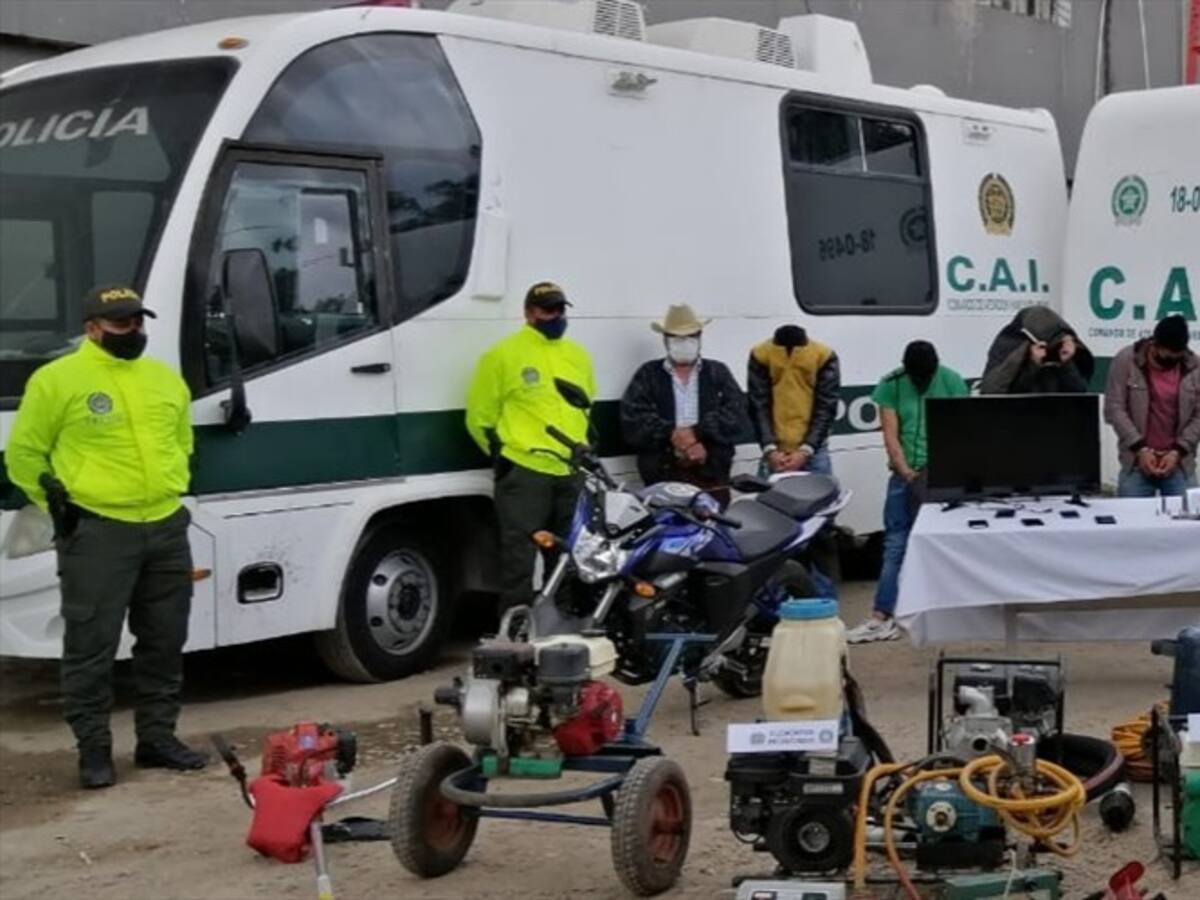 Operativos dejan capturas de ocho implicados en robo de viviendas en Boyacá y Cundinamarca