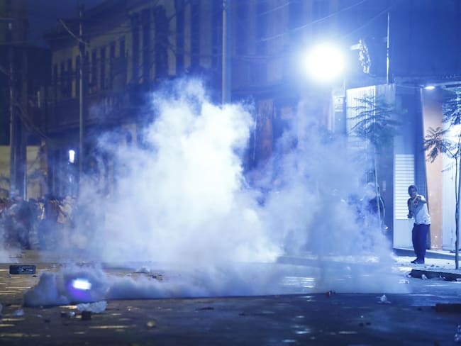 Protestas en Perú. Foto: EFE/ Hugo Curotto