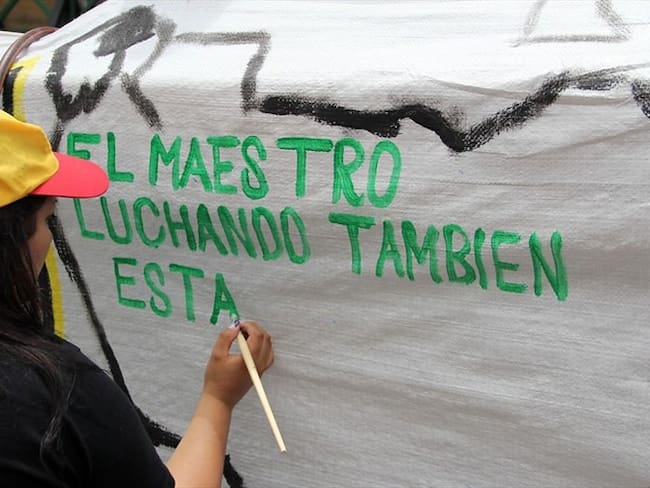 Protesta de maestros / Archivo. Foto: Colprensa