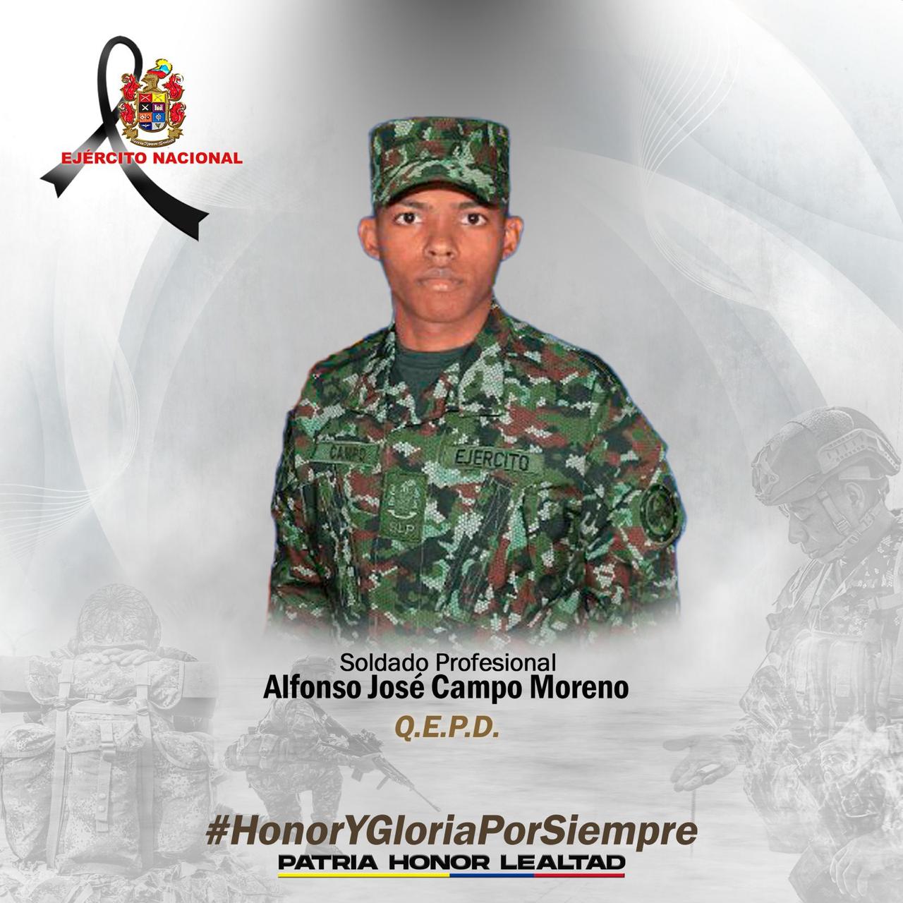 Un soldado fue asesinado en zona rural de Teorama en combates contra el ELN. Foto: Suministrada.