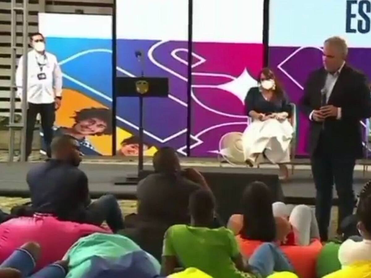El cara a cara del Presidente Duque y joven de la Primera línea en Cali