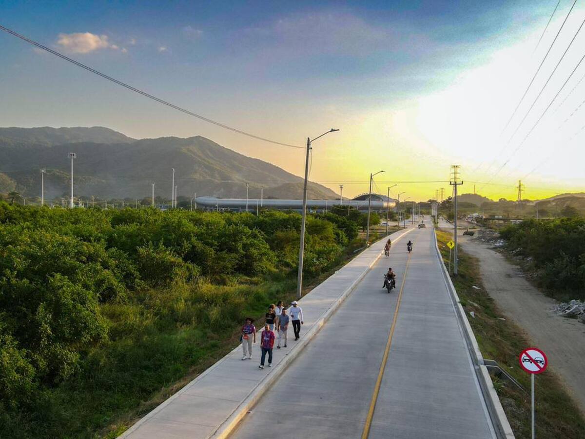 Entregada la nueva vía hacia el estadio Sierra Nevada en Santa Marta