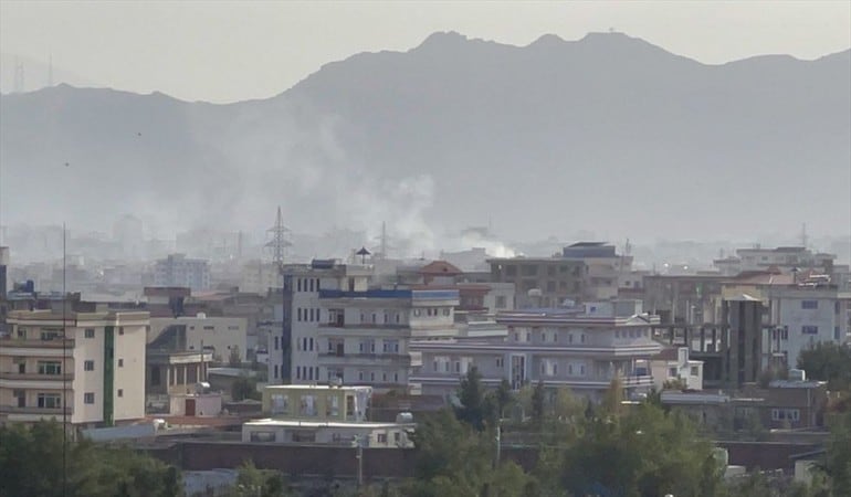 El Comando Central de EE.UU. explicó que el vehículo transportaba "una cantidad sustancial" de material explosivo.. Foto: Haroon Sabawoon/Anadolu Agency via Getty Images