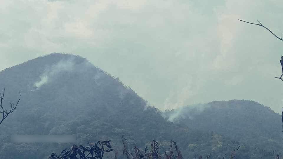 Incendio en la Sierra Nevada. Foto: Cabildo Arhuaco del Magdalena.