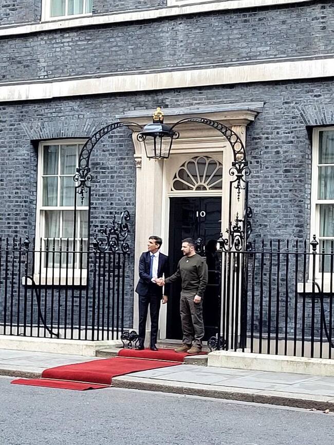 Volodimir Zelenski en su visita a Londres