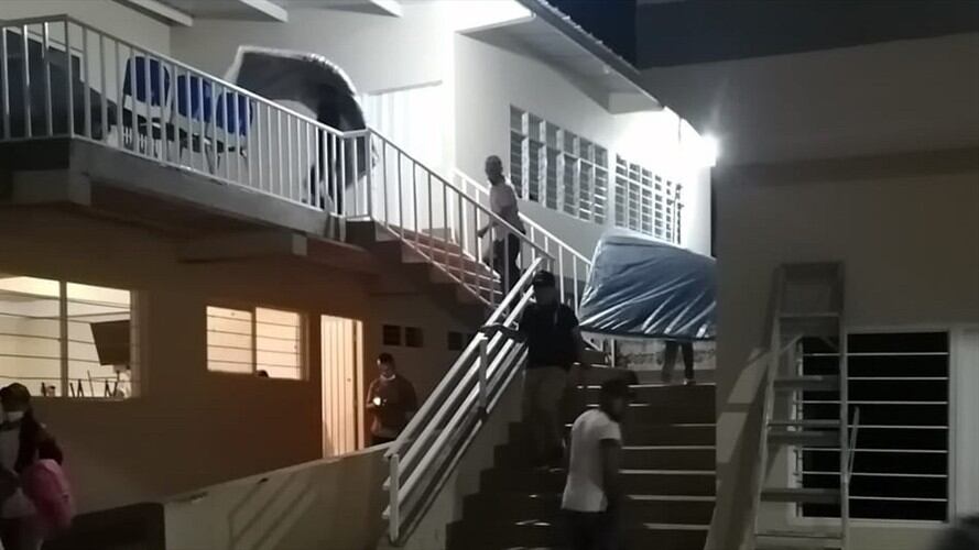Las familias afectadas fueron albergadas en una institución educativa . Foto: Observatorio Comunitario de Derechos Humanos Pedro Vaca