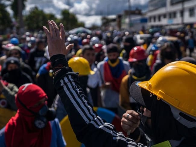El ministro de Defensa, Diego Molano, entregó un balance de la jornada de manifestación pública que se llevó a cabo el pasado 20 de julio en el país. Foto: Getty Images / DIEGO CUEVAS
