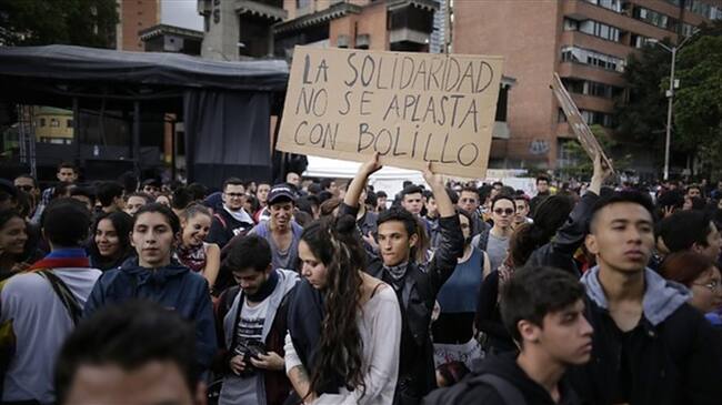 Protestas estudiantiles. Foto: Colprensa