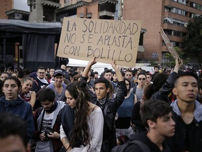 Protestas estudiantiles. Foto: Colprensa