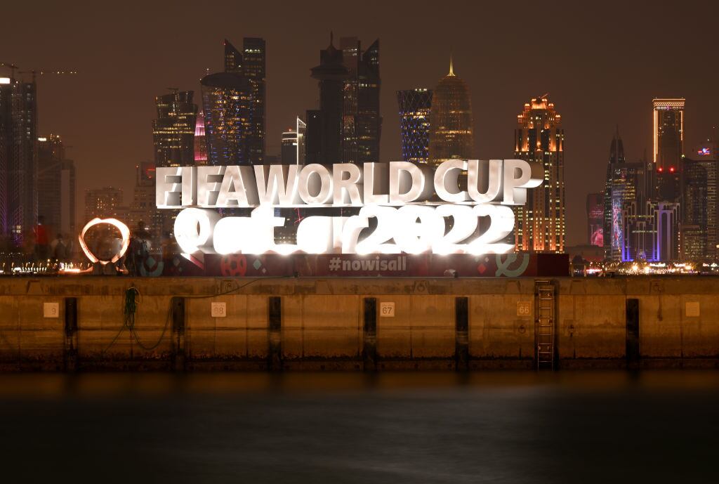 Logo de Qatar 2022. Foto: Clive Mason / Getty Images