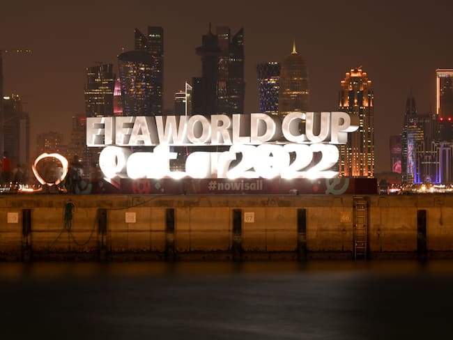 Logo de Qatar 2022. Foto: Clive Mason / Getty Images