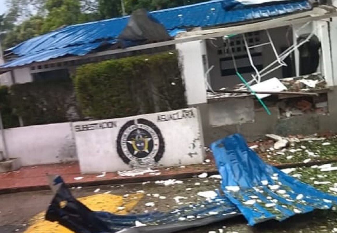 Hostigan subestación de Policía en zona rural de Cúcuta- Cortesía 