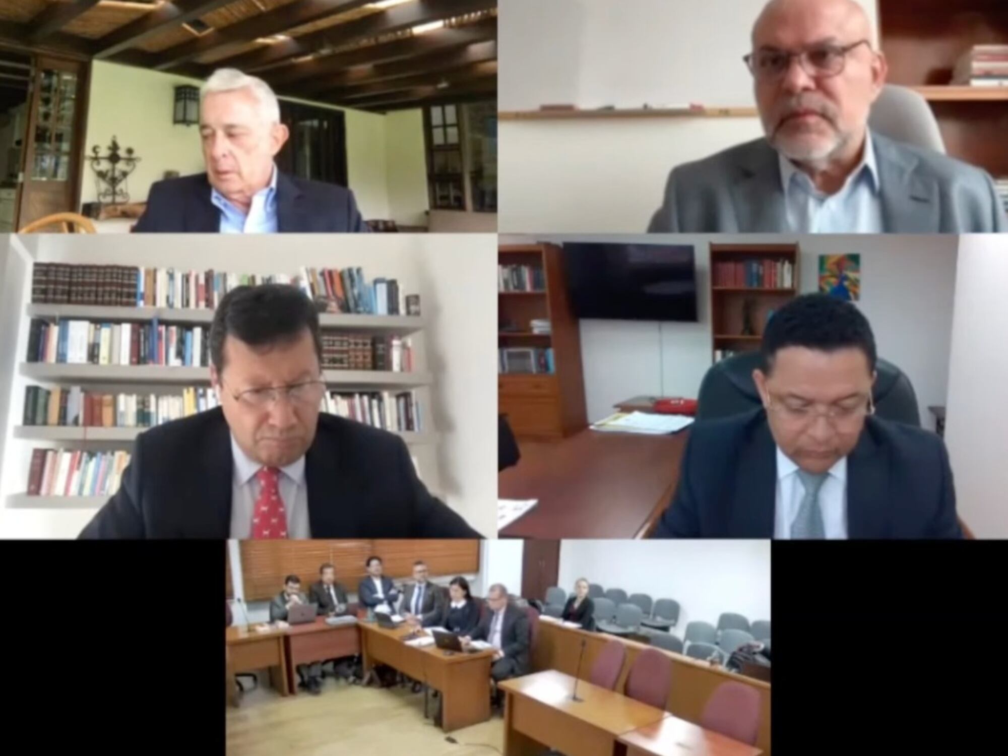 Salvatore Mancuso en el juicio contra Álvaro Uribe.