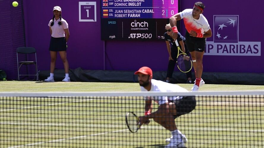 Tenistas colombiano Robert Farah y Juan Sebastián Cabal. Foto: Paul Harding/Getty Images for LTA