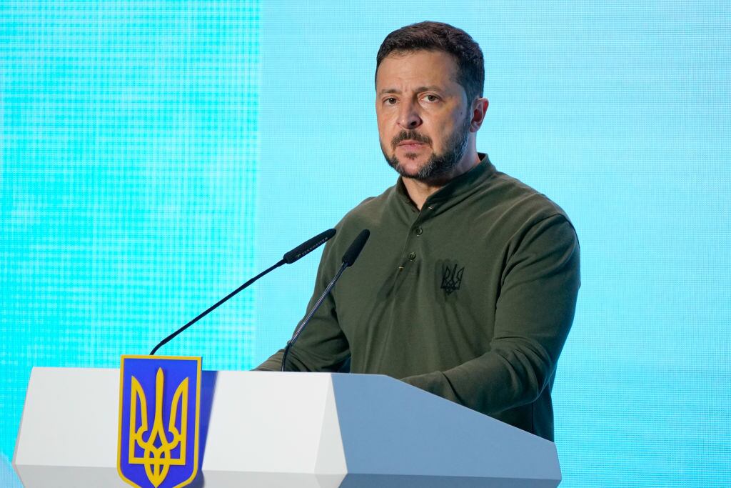 Volodymyr Zelenskyi. I Foto: Ihor Kuznietsov/Novyny LIVE/Global Images Ukraine via Getty Images.