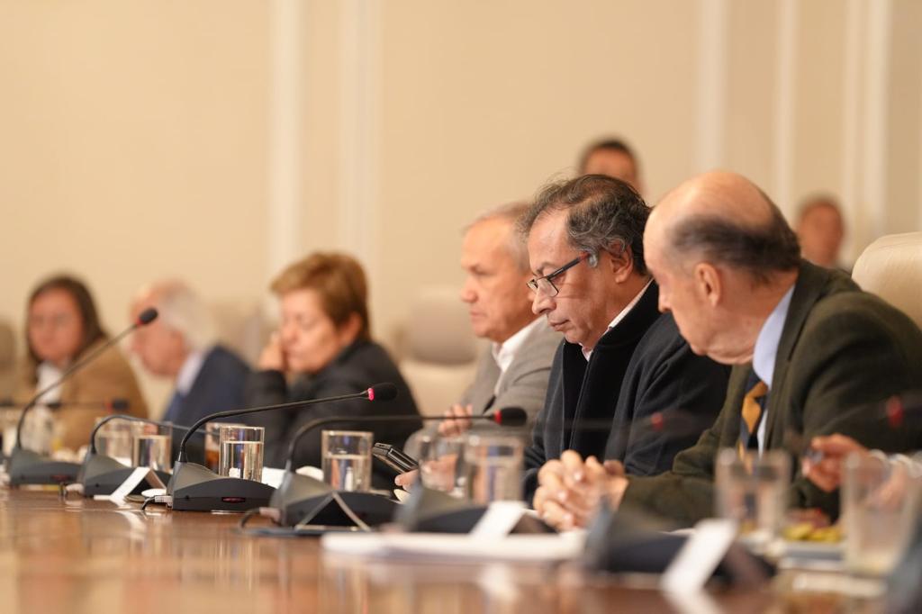 Gustavo Petro en consejo de ministros. Foto: Suministrada.