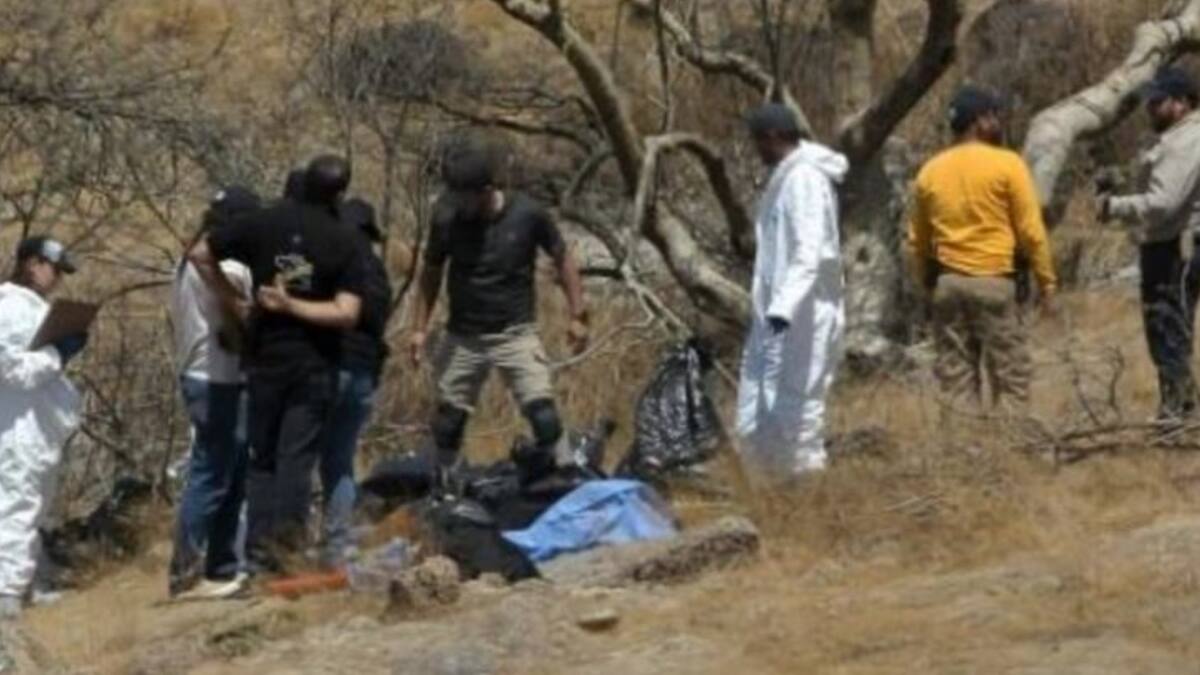 Hallan 45 bolsas con restos humanos en el oeste de México
