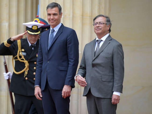 Presidente de España Pedro Sánchez y el presidente de Colombia Gustavo Petro. Foto: Getty Images
