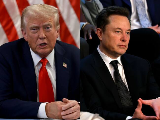 Donald Trump. (Foto: Joe Raedle/Getty Images) Elon Musk. ( Foto: Anna Moneymaker/Getty Images)
