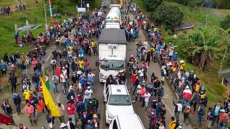 En el primer corredor humanitario solo se permitió el ingreso de insumos médicos para los hospitales . Foto: Cortesía