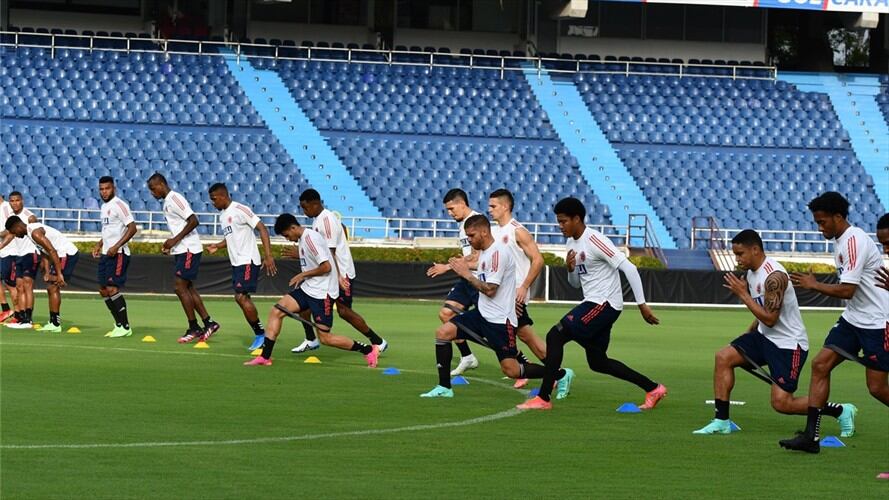 Entrenamiento de la Selección Colombia 2021. Foto: Colprensa- Cortesía FCF