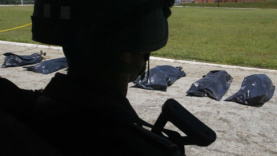 El soldado Jader Luis Restrepo fue condenado por la ejecución extrajudicial de seis personas en zona rural de Cumaribo. Foto: Getty Images / GERARDO GOMEZ